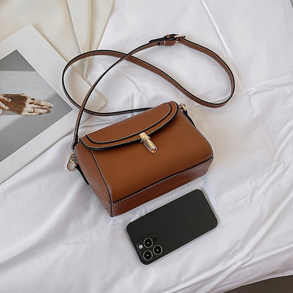PU Women's Shoulder Bag, Large Capacity, Comfortable And Versatile, Small Square Bag, Commuting Fashion, Simple Crossbody Bag