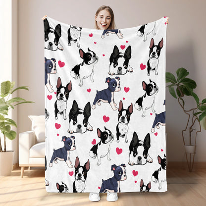 1pc Adorable Fleece Dog Blanket - Soft, Cozy, Lightweight, Warm, Flannel Throw For Couch, Bed, Sofa, Living Room Decor - Perfect For Snuggling Up On Chilly Days 75x100cm