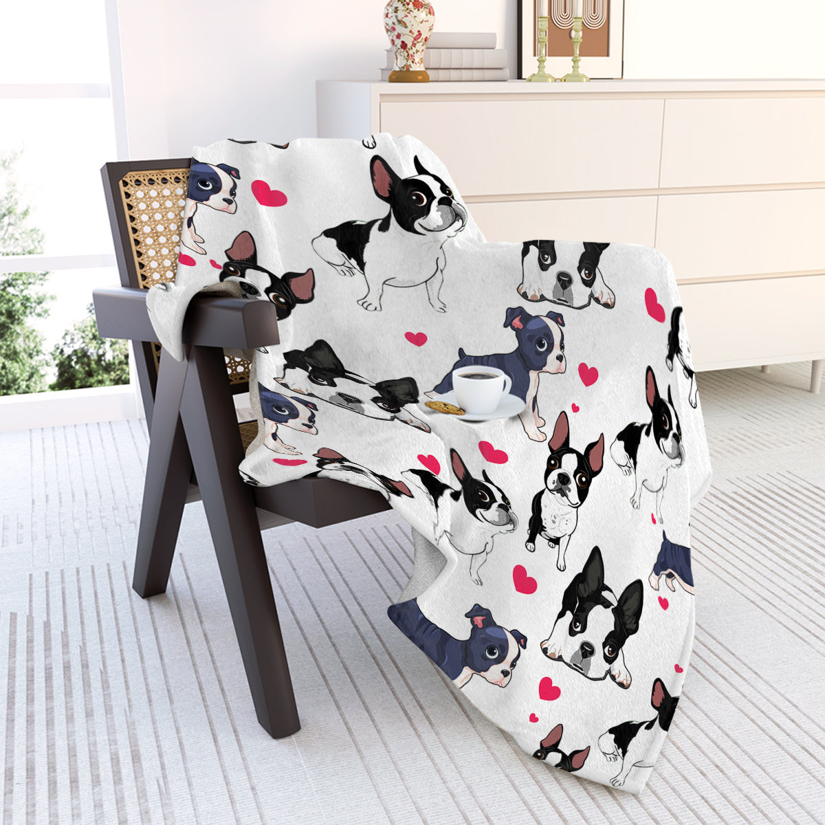 1pc Adorable Fleece Dog Blanket - Soft, Cozy, Lightweight, Warm, Flannel Throw For Couch, Bed, Sofa, Living Room Decor - Perfect For Snuggling Up On Chilly Days 75x100cm