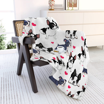 1pc Adorable Fleece Dog Blanket - Soft, Cozy, Lightweight, Warm, Flannel Throw For Couch, Bed, Sofa, Living Room Decor - Perfect For Snuggling Up On Chilly Days 75x100cm