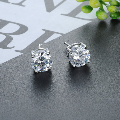 1 Pair Of Rose Gold Tone Citrine Royal Trip Jewelry Eternal Stud Earrings, Perfect Gift For Birthday, Christmas, Chinese New Year's Eve, Anniversary, Mother's Day