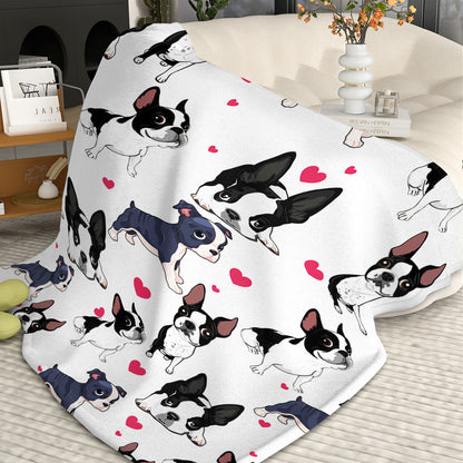 1pc Adorable Fleece Dog Blanket - Soft, Cozy, Lightweight, Warm, Flannel Throw For Couch, Bed, Sofa, Living Room Decor - Perfect For Snuggling Up On Chilly Days 75x100cm