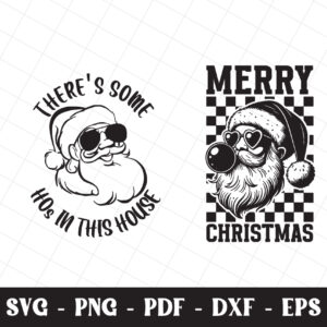 Merry Christmas Black Santa SVG