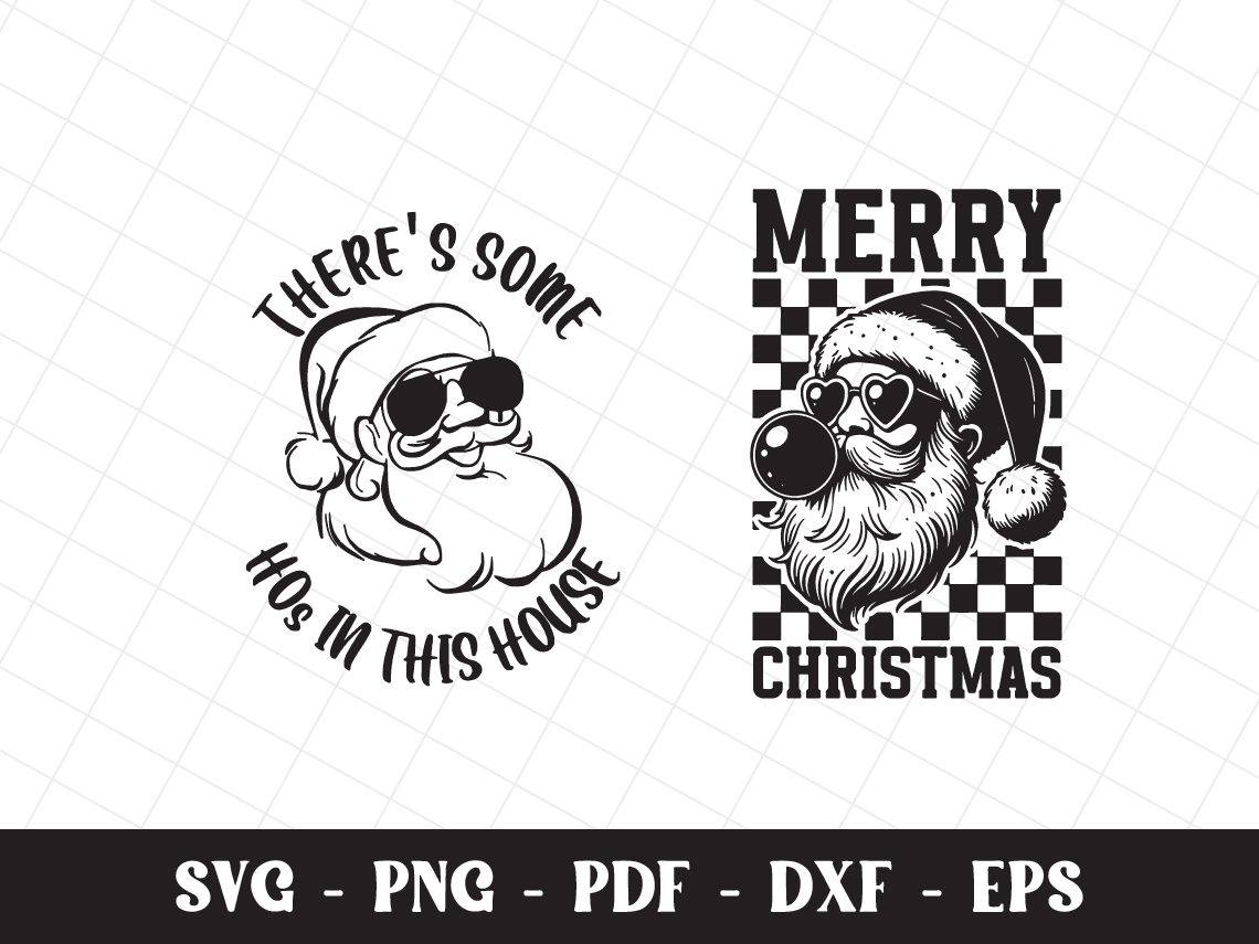 Merry Christmas Black Santa SVG Merry Christmas Black Santa SVG