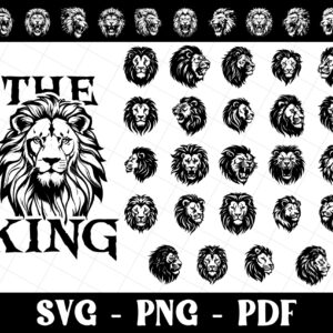 Lion Head SVG Bundle